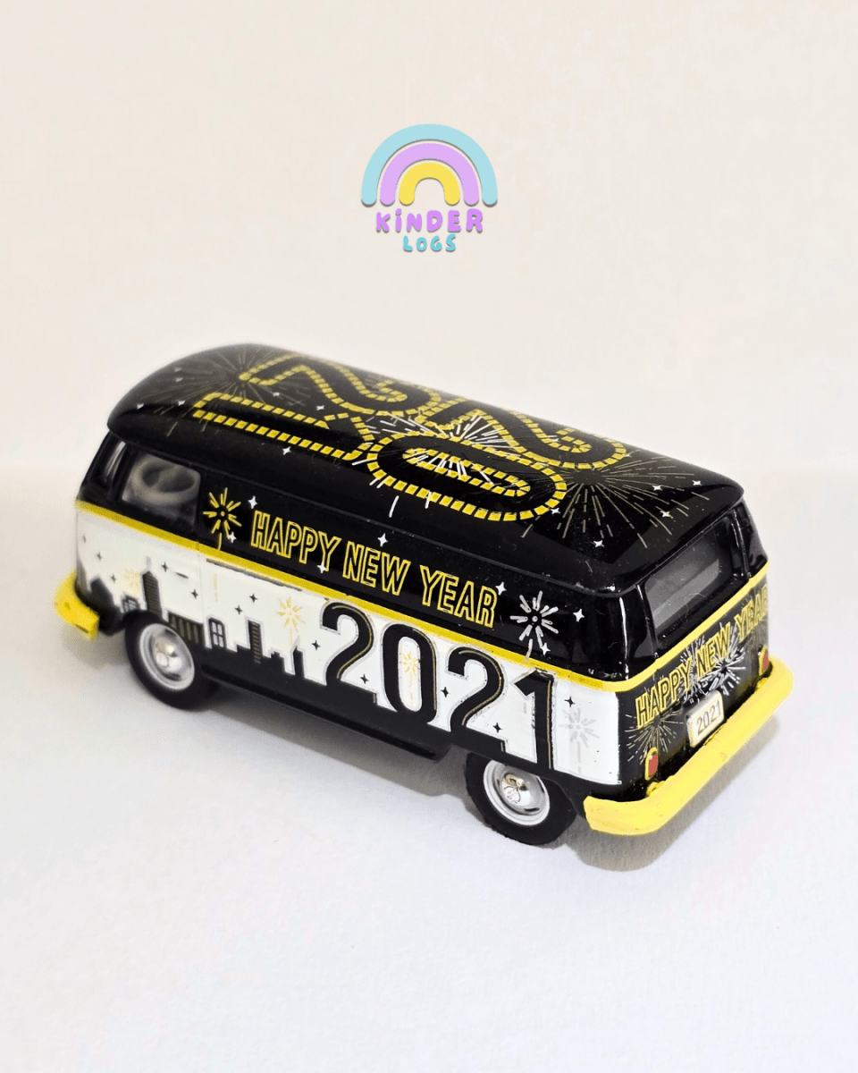 Greenlight Volkswagen Panel Van - Happy New Year 2021 (Uncarded) - Kinder Logs