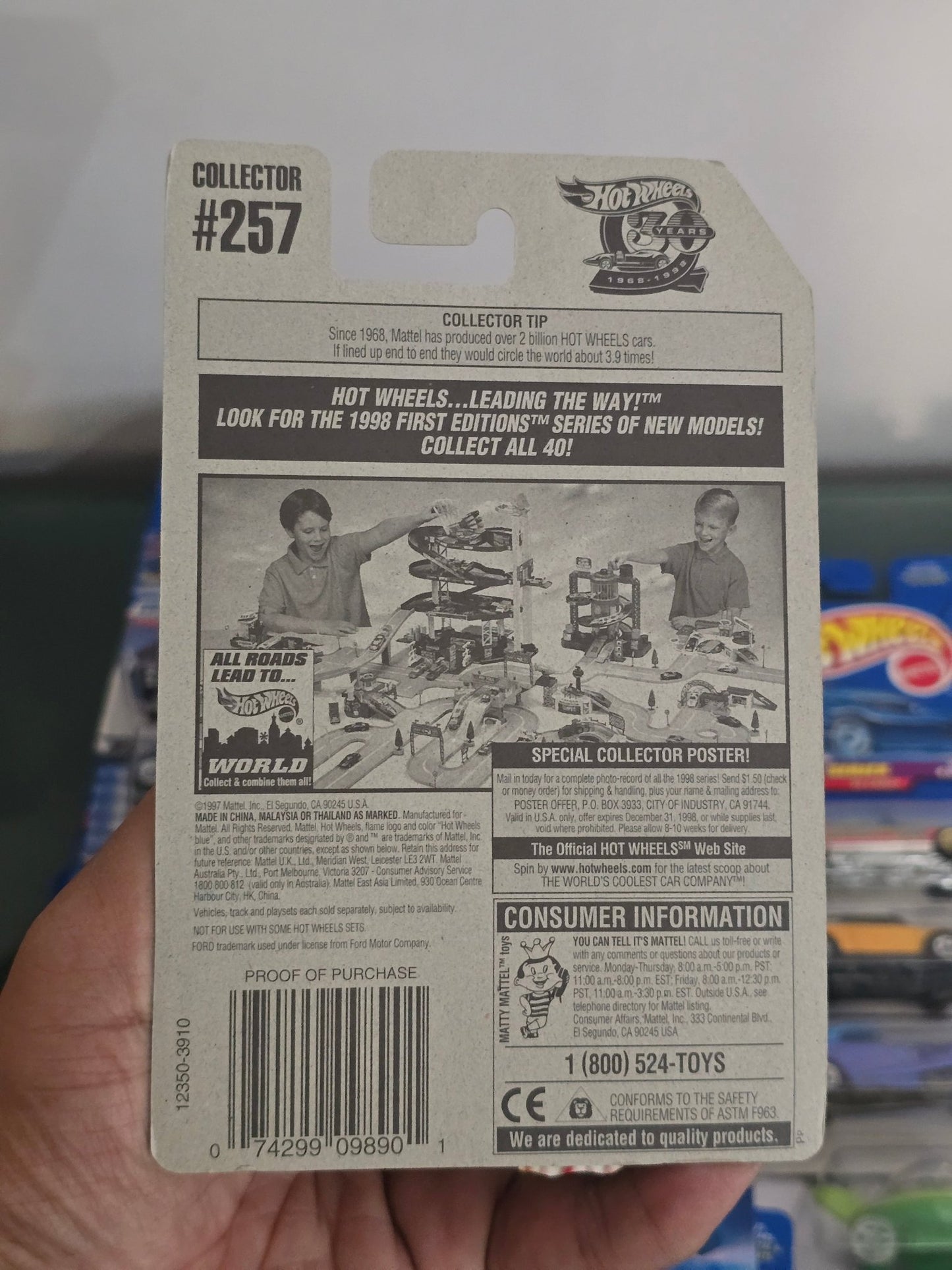 Hot Wheels 1934 Ford 3 - Window Car - Collector No. 257 - Kinder Logs