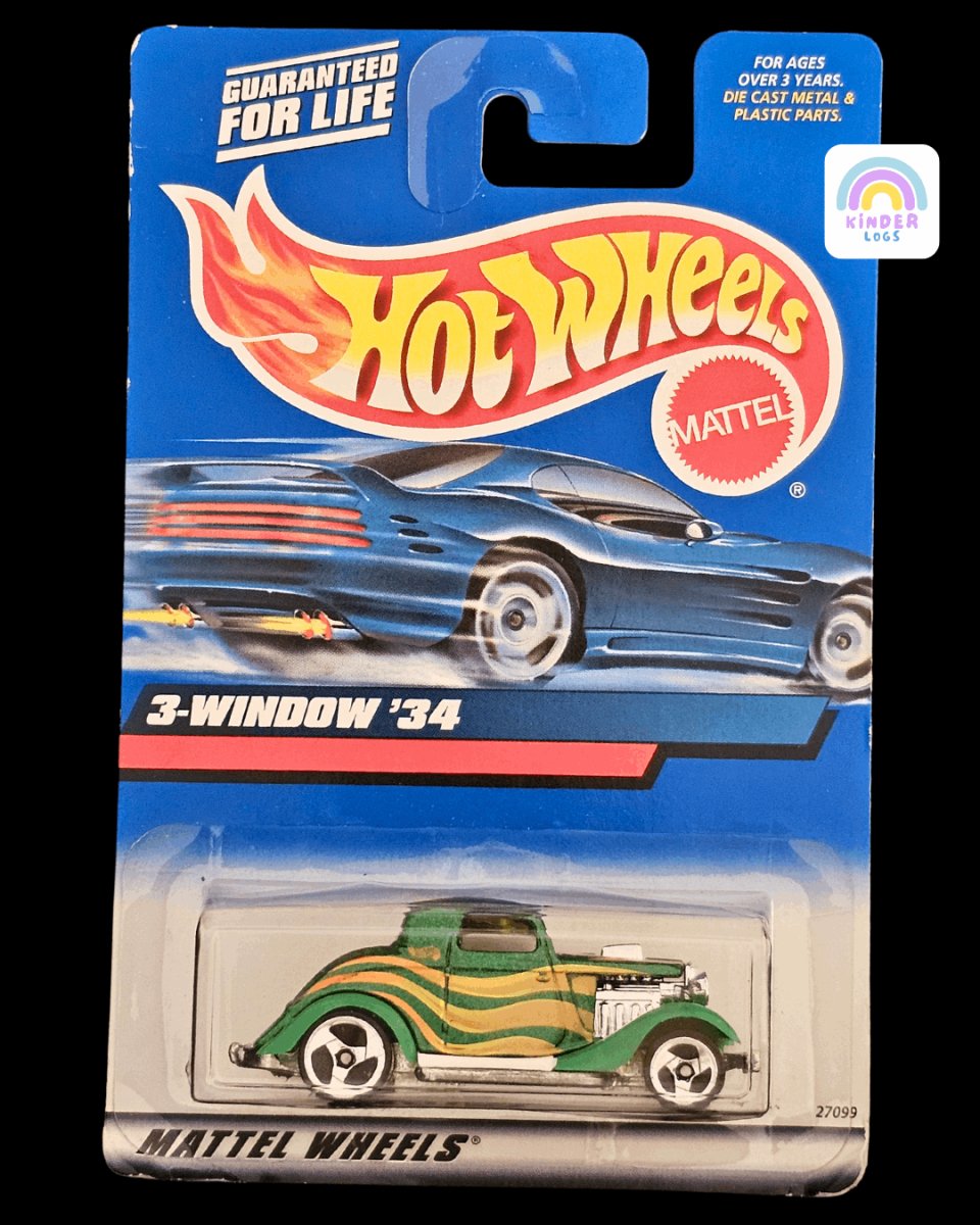 Hot Wheels 1934 Ford 3 - Window Coupe Vintage Car - Kinder Logs