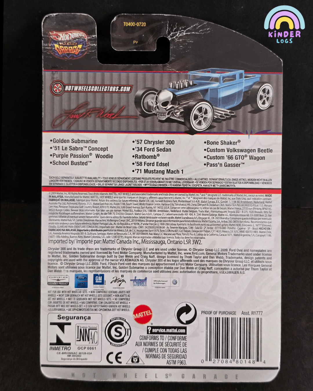 Hot Wheels 1934 Ford Sedan - Larry's Garage 29/39 (Orange) - Kinder Logs