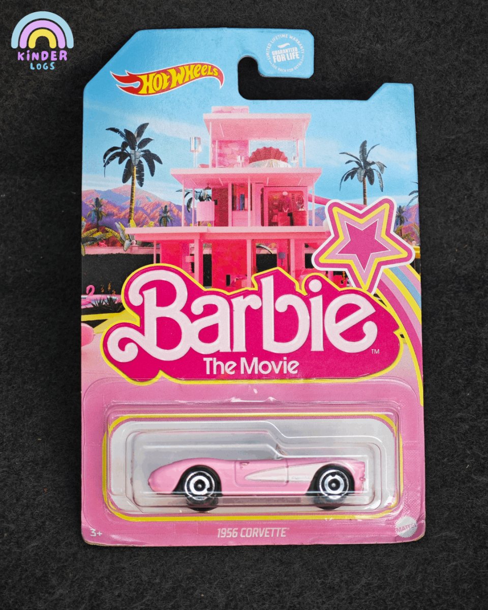 Hot Wheels 1956 Chevrolet Corvette - Pink Barbie Car - Kinder Logs