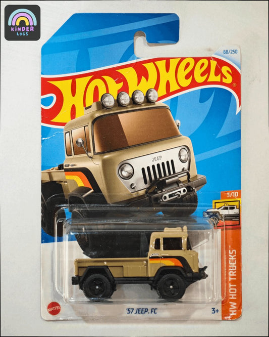 Hot Wheels 1957 Jeep FC (Exclusive Brown Colour) - Kinder Logs