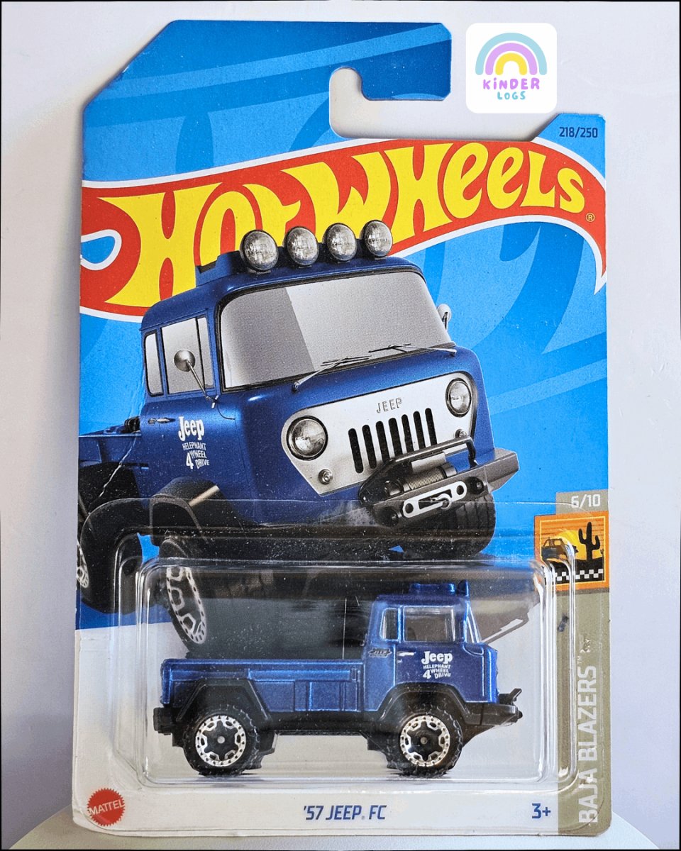Hot Wheels 1957 Jeep FC Pickup Truck - Kinder Logs