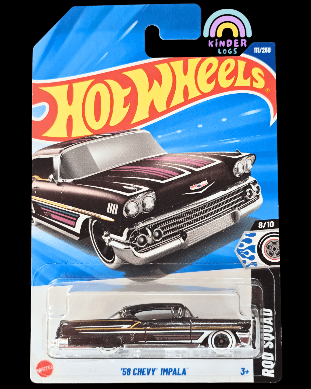 Hot Wheels 1958 Chevy Impala - Rod Squad (Imported) - Kinder Logs