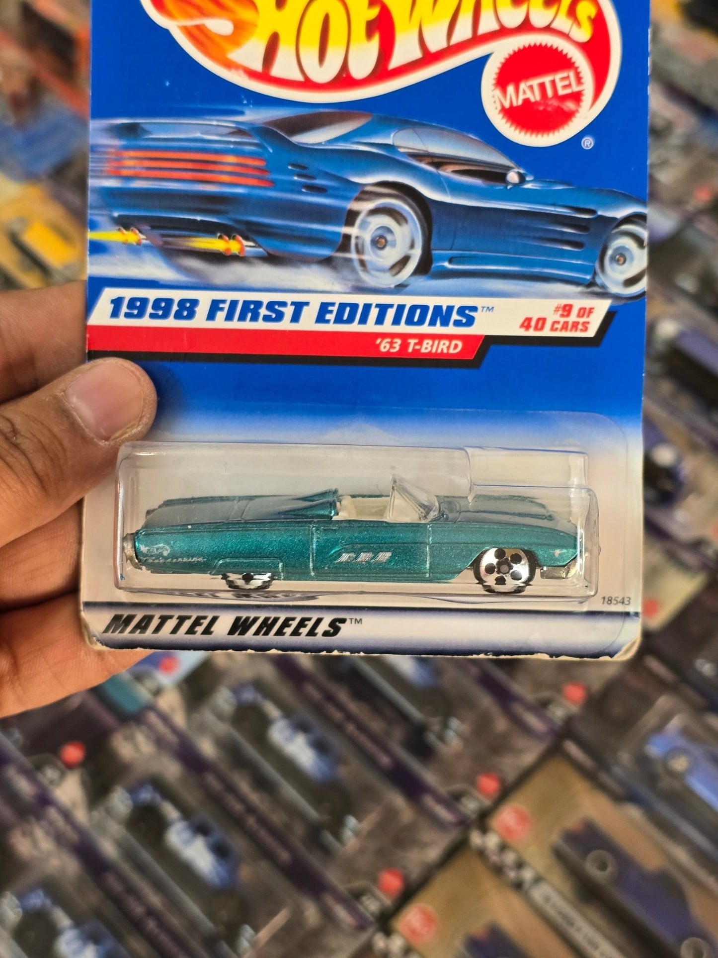 Hot Wheels 1963 Ford Thunderbird - 1998 First Editions - Kinder Logs