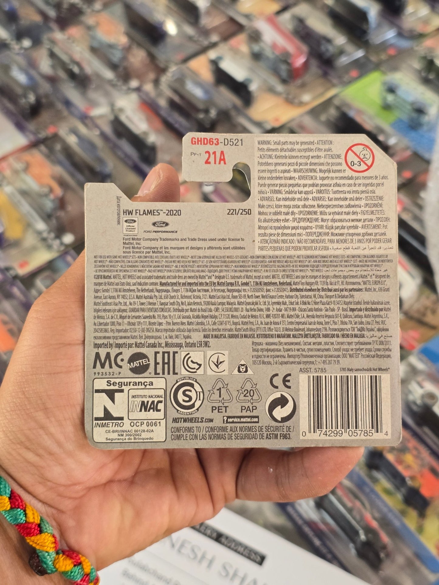 Hot Wheels 1965 Ford Galaxie - Short Card (Imported) - Kinder Logs