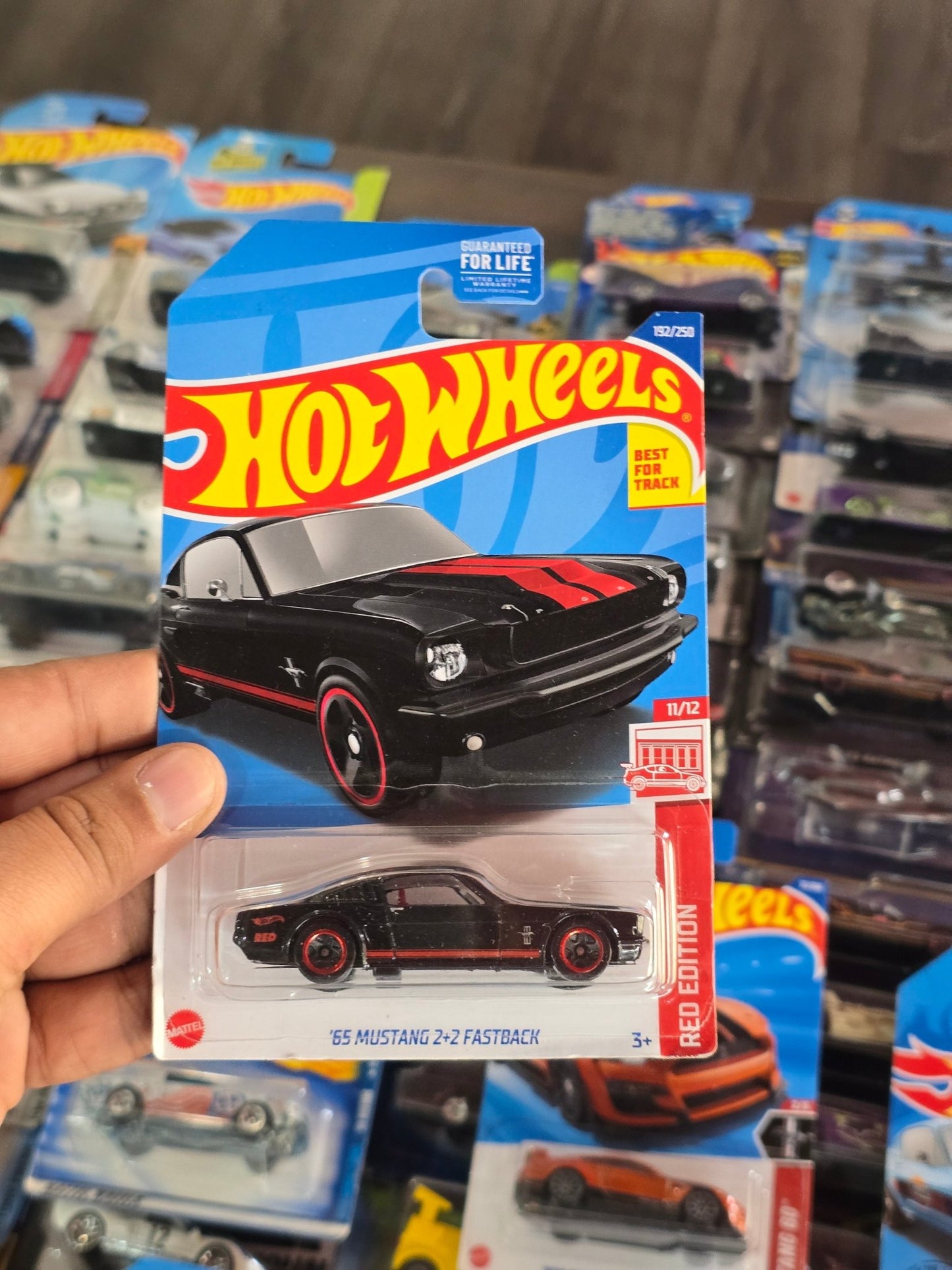 Hot Wheels 1965 Ford Mustang 2+2 Fastback RED Edition (Imported) - Kinder Logs