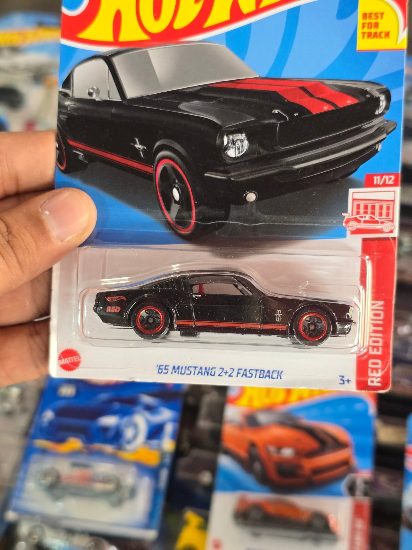 Hot Wheels 1965 Ford Mustang 2+2 Fastback RED Edition (Imported) - Kinder Logs