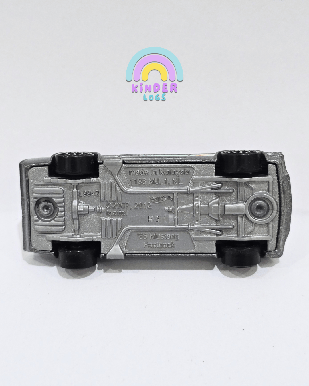 Hot Wheels 1965 Ford Mustang Fastback - Rare Find - Grey (Used Car) - Kinder Logs