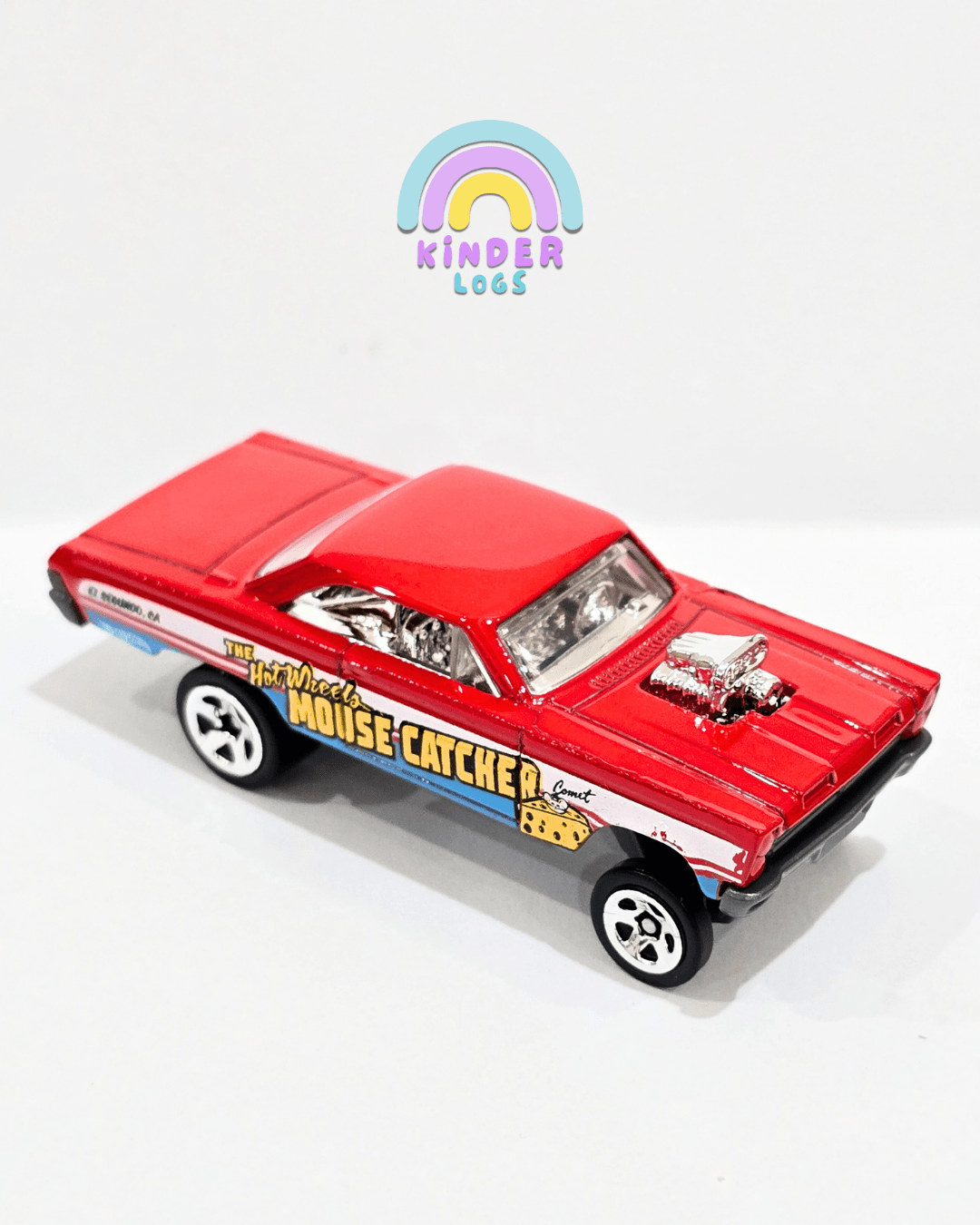Hot Wheels 1965 Mercury Comet Cyclone - Red (Uncarded) - Kinder Logs