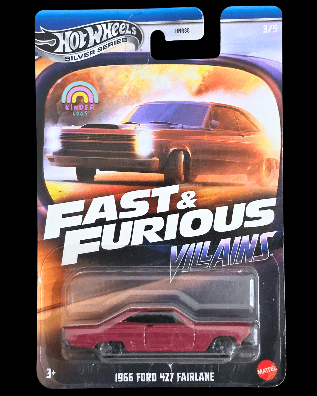 Hot Wheels 1966 Ford 427 Fairlane - Fast & Furious Villains - Kinder Logs