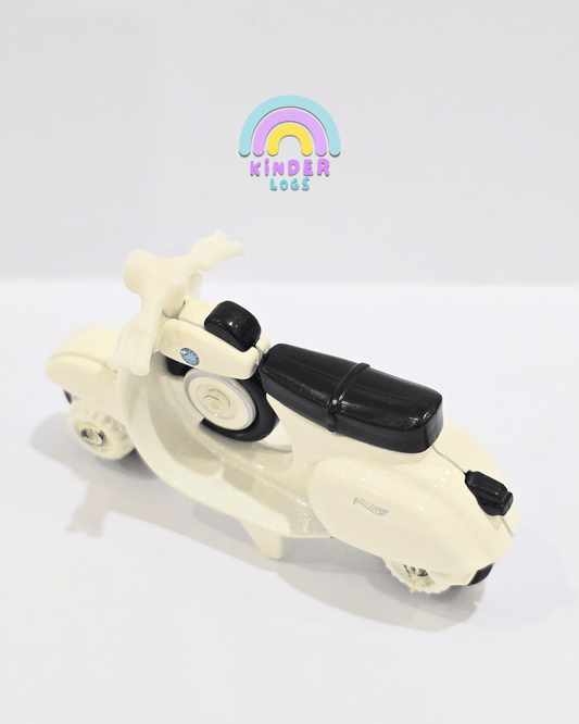 Hot Wheels 1966 Vespa 90 SS Scooter - White (Uncarded) - Kinder Logs
