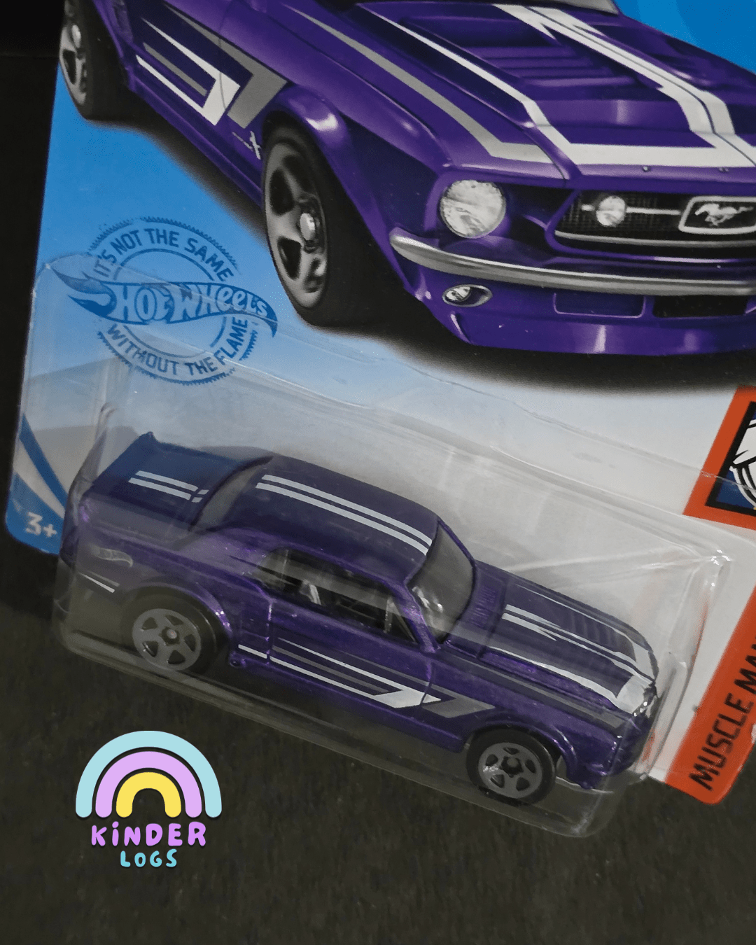 Hot Wheels 1967 Ford Mustang Coupe - Purple (Imported) - Kinder Logs