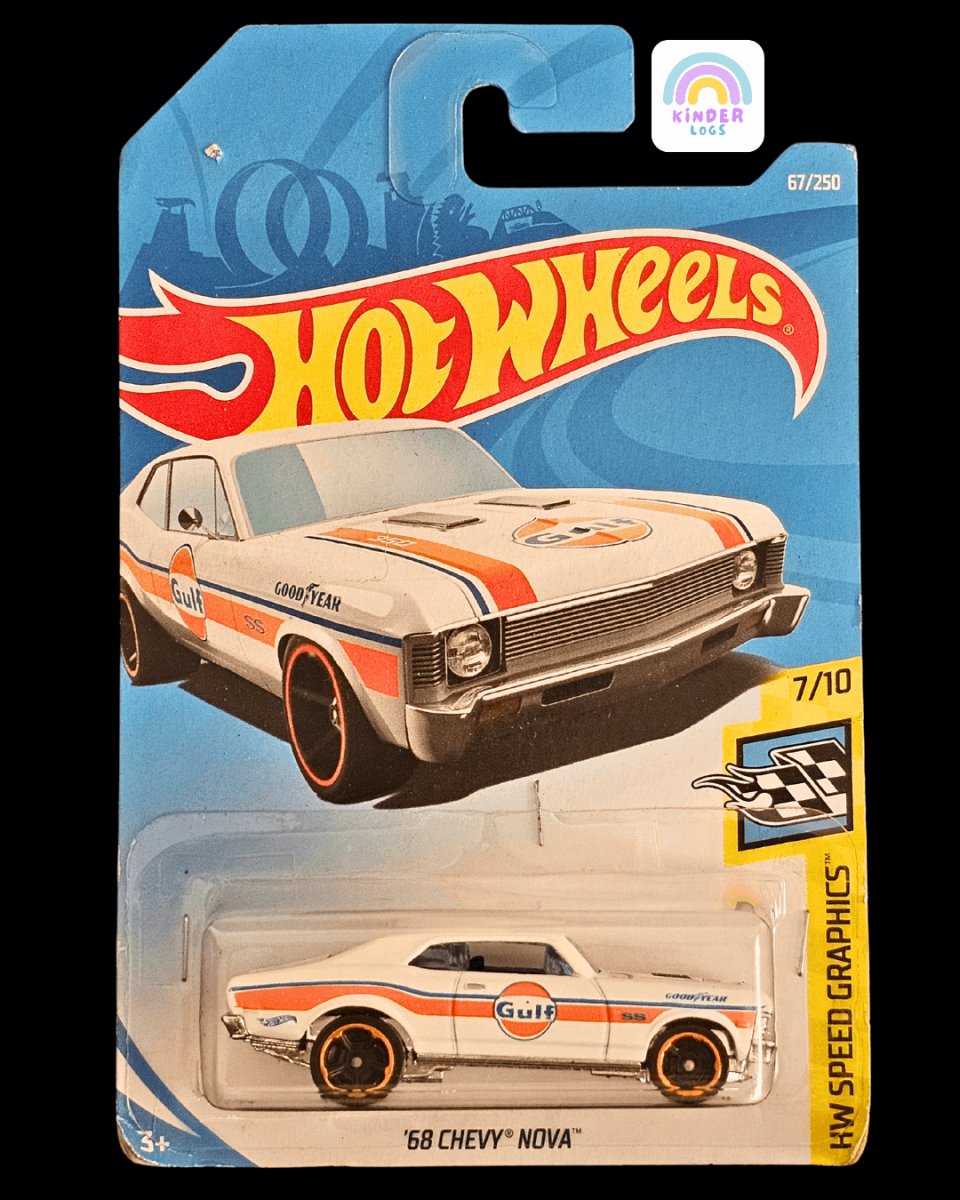 Hot Wheels 1968 Chevrolet Nova Gulf Edition - Kinder Logs