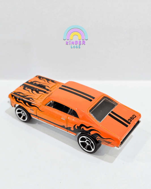 Hot Wheels 1968 Chevrolet Nova - Orange (Uncarded) - Kinder Logs