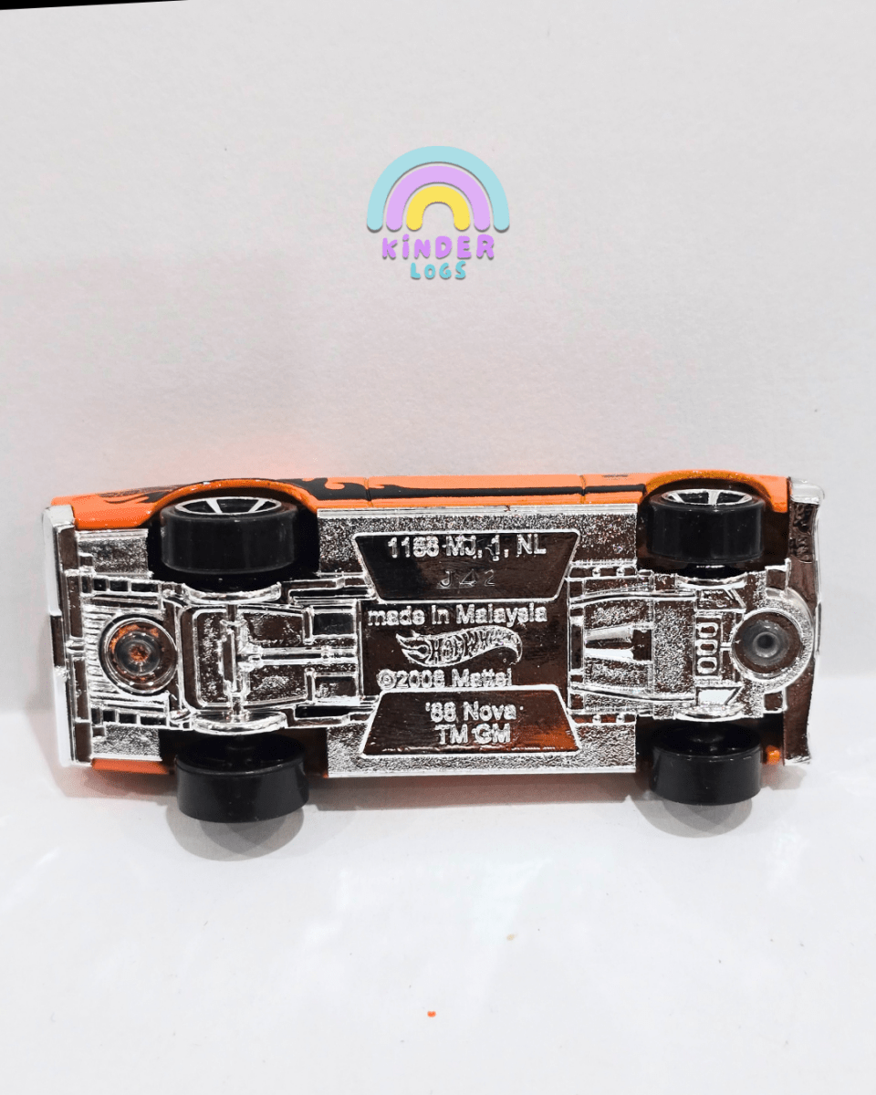Hot Wheels 1968 Chevrolet Nova - Orange (Uncarded) - Kinder Logs