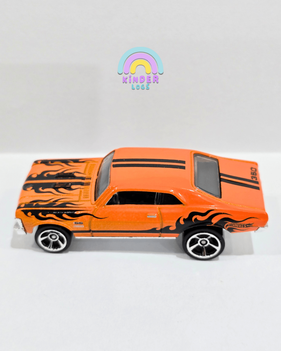 Hot Wheels 1968 Chevrolet Nova - Orange (Uncarded) - Kinder Logs