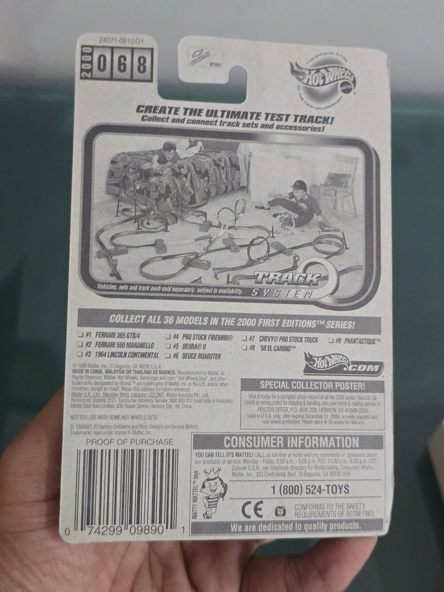 Hot Wheels 1968 Chevy El Camino - 2000 First Editions - Kinder Logs