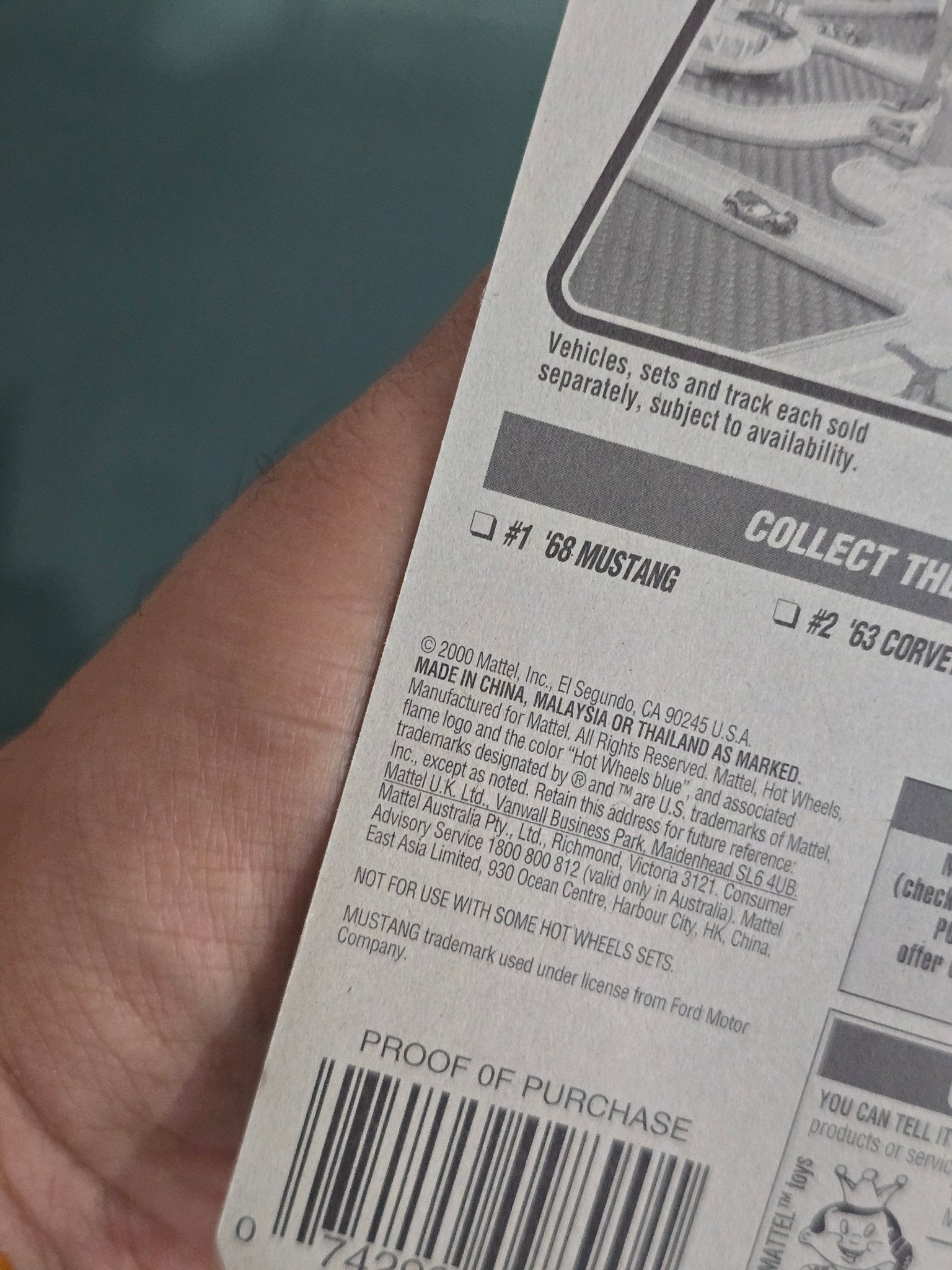 Hot Wheels 1968 Ford Mustang - Collector No. 089 - Kinder Logs