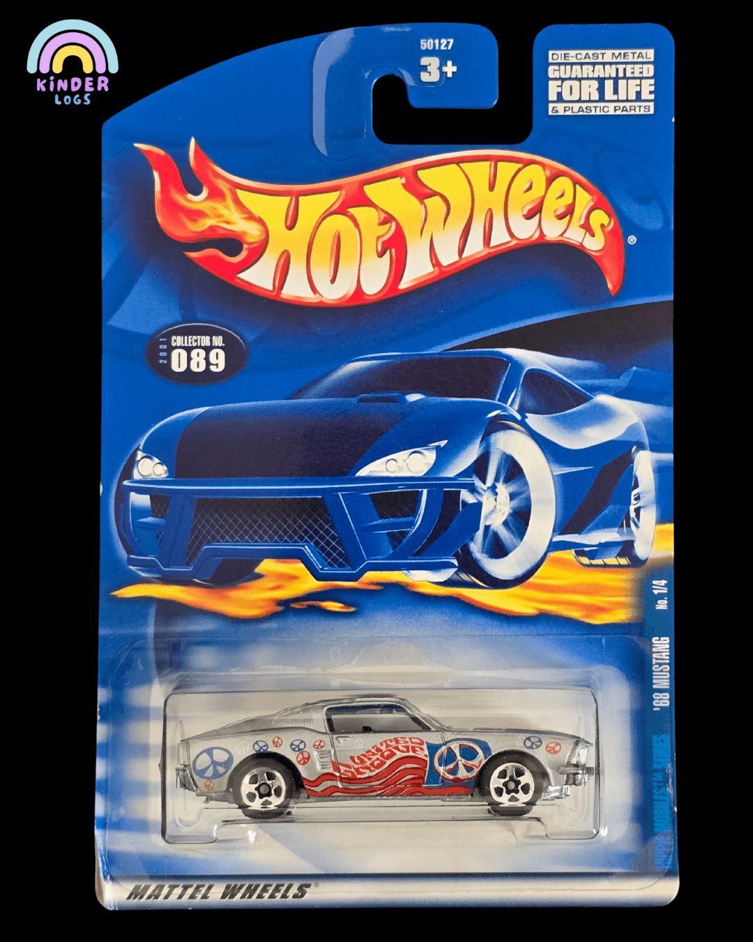 Hot Wheels 1968 Ford Mustang - Collector No. 089 - Kinder Logs
