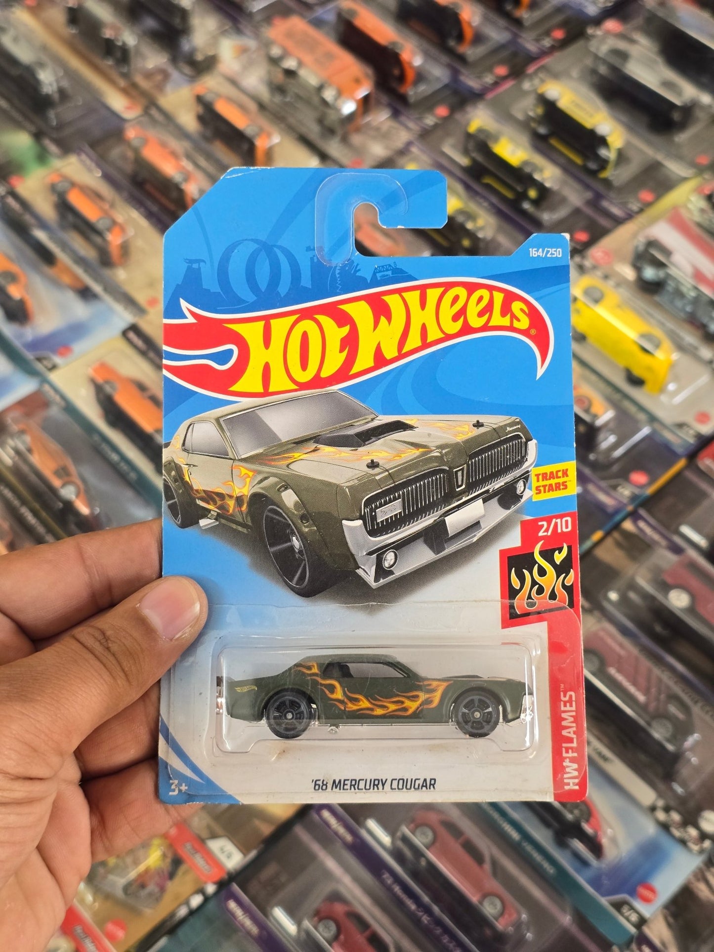 Hot Wheels 1968 Mercury Cougar - Matte Grey (2019 Card) - Kinder Logs