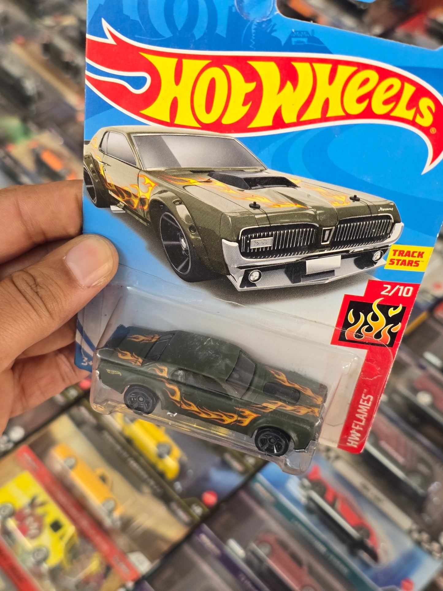Hot Wheels 1968 Mercury Cougar - Matte Grey (2019 Card) - Kinder Logs