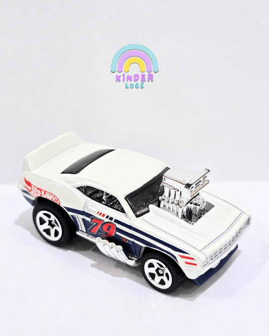 Hot Wheels 1969 Chevy Camaro Z28 Tooned - White (Uncarded) - Kinder Logs