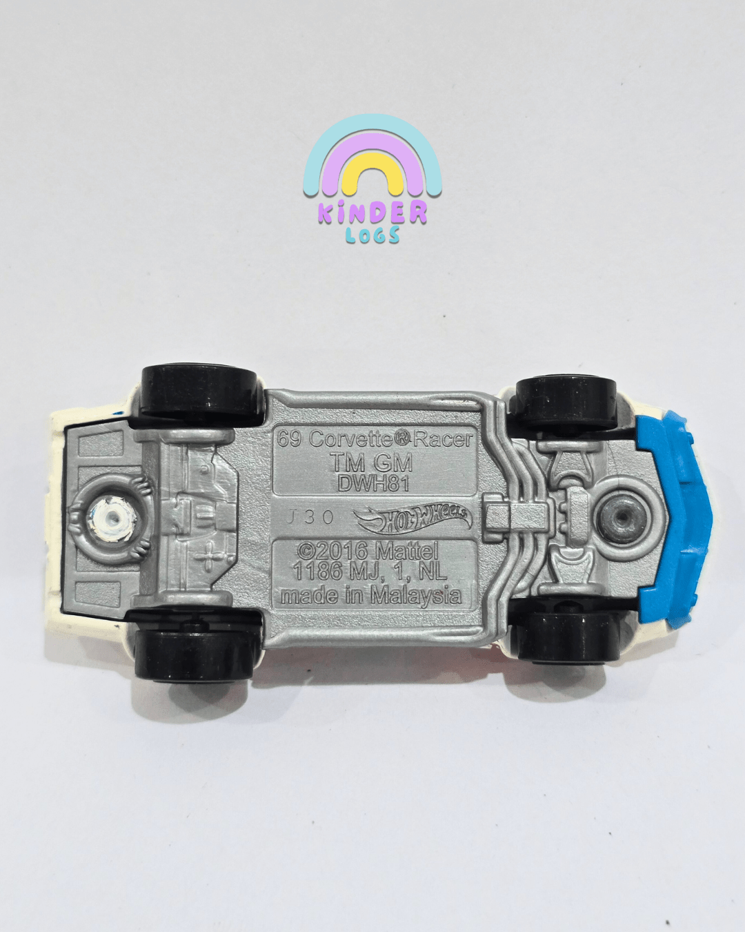 Hot Wheels 1969 Corvette Racer - White (Used Car) - Kinder Logs