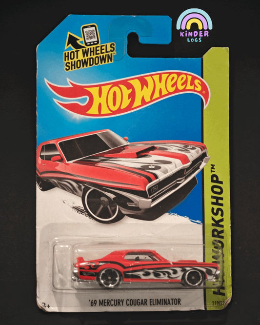Hot Wheels 1969 Mercury Cougar Eliminator (Red) - Kinder Logs