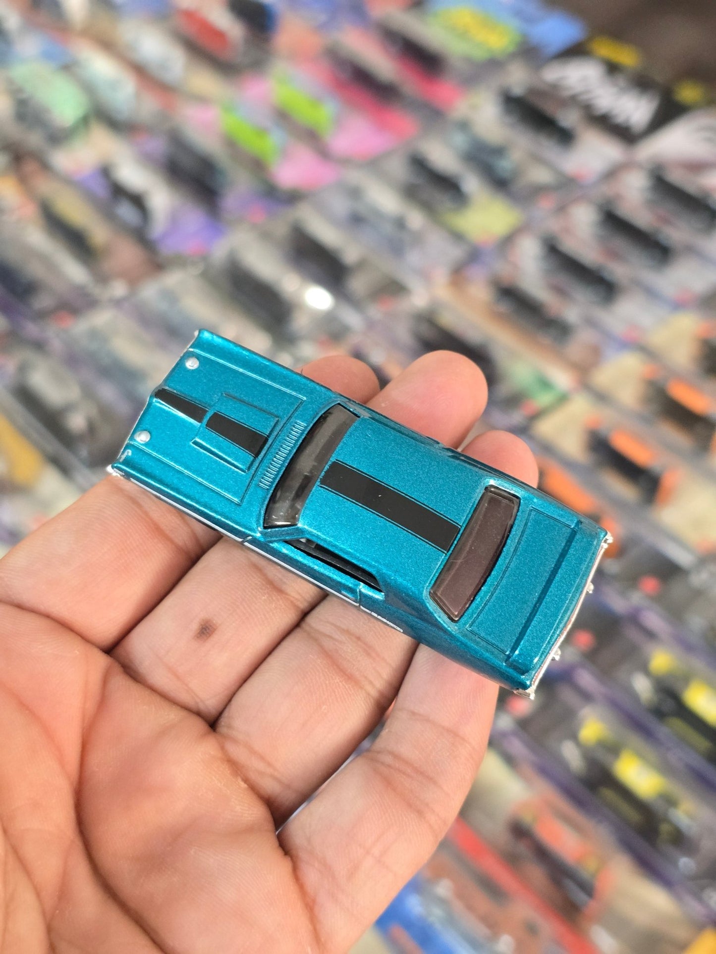 Hot Wheels 1969 Mercury Cougar Eliminator - Teal (Uncarded) - Kinder Logs