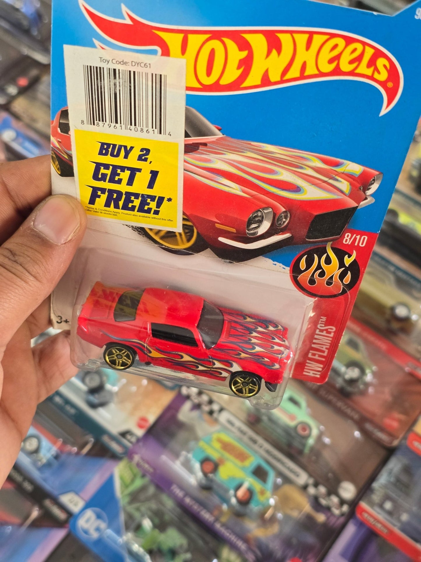 Hot Wheels 1970 Chevrolet Camaro Flames (Red) - Kinder Logs