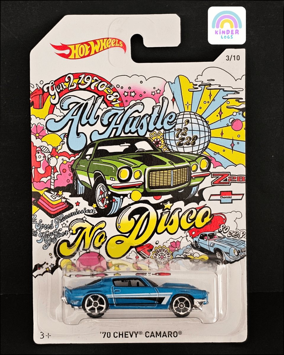 Hot Wheels 1970 Chevrolet Camaro - White Card Series - Kinder Logs