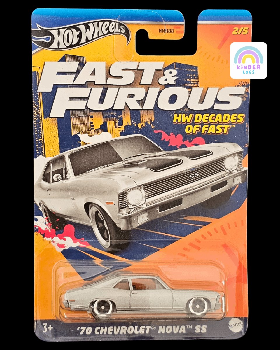 Hot Wheels 1970 Chevrolet Nova SS - Fast And Furious - Kinder Logs