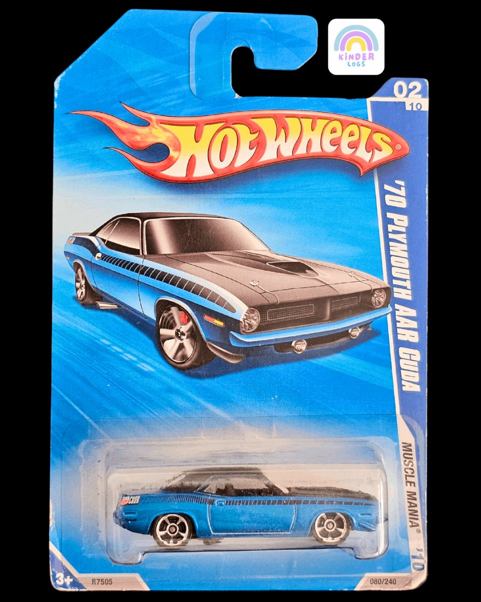 Hot Wheels 1970 Plymouth Aar Cuda - Muscle Mania - Kinder Logs