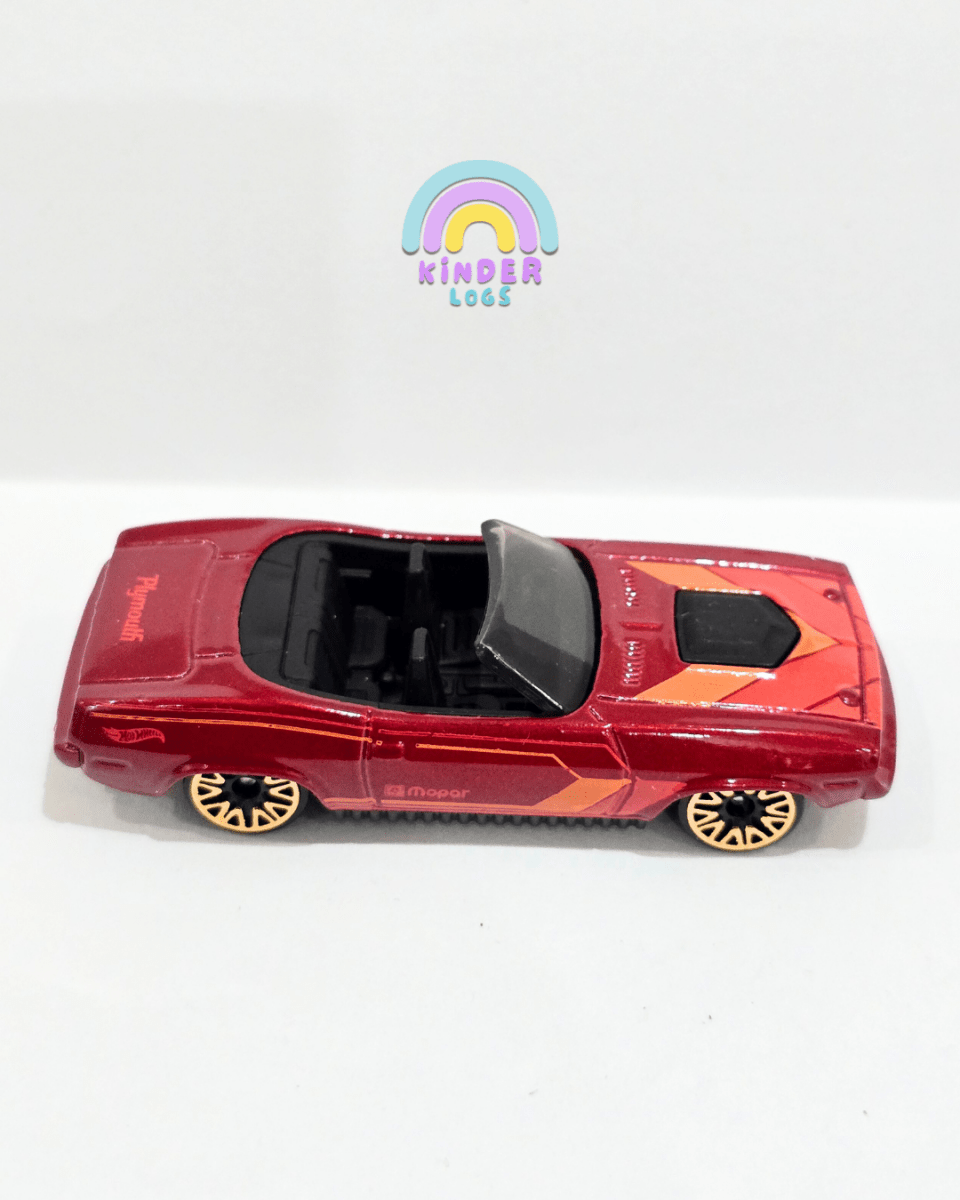 Hot Wheels 1970 Plymouth Barracuda - Red (Uncarded) - Kinder Logs