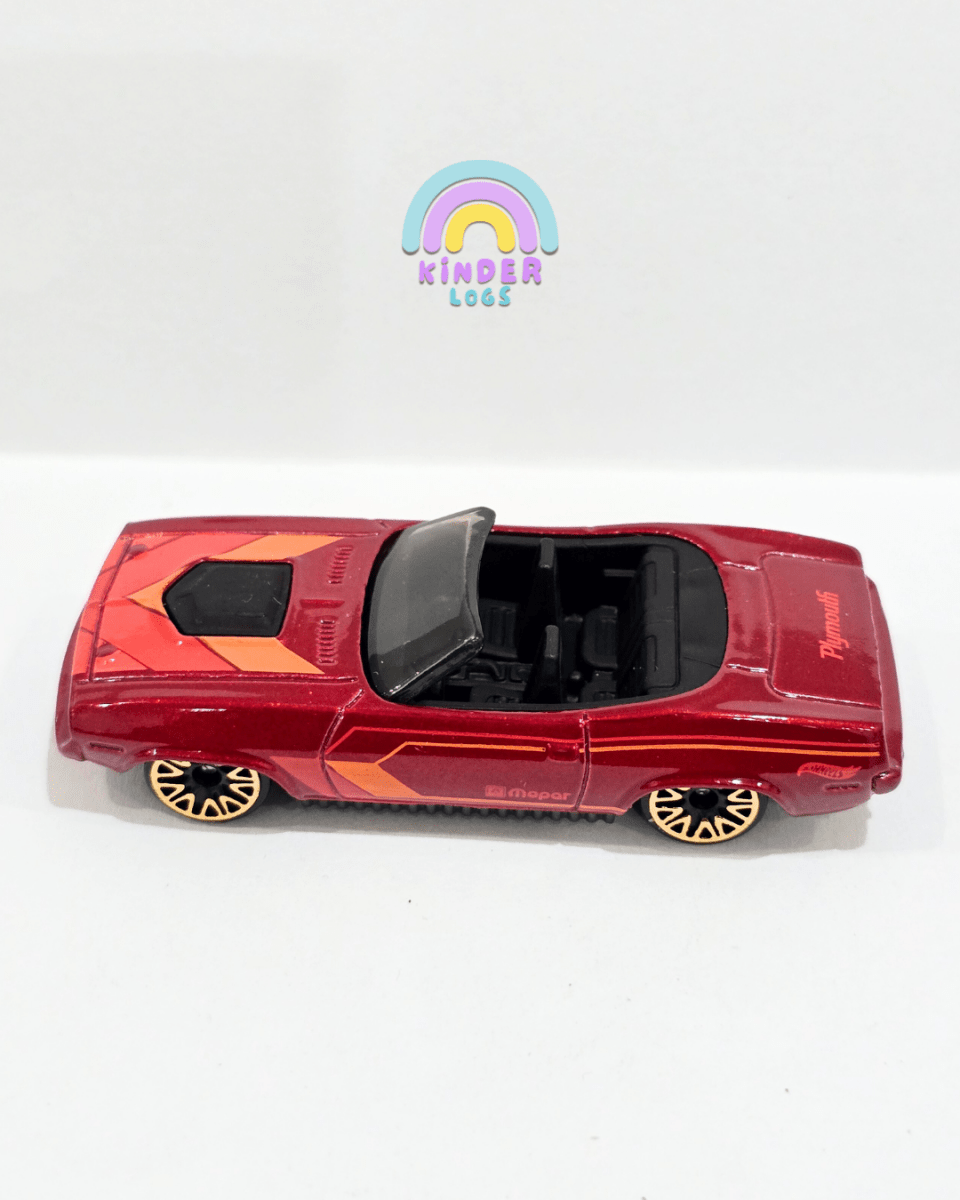 Hot Wheels 1970 Plymouth Barracuda - Red (Uncarded) - Kinder Logs