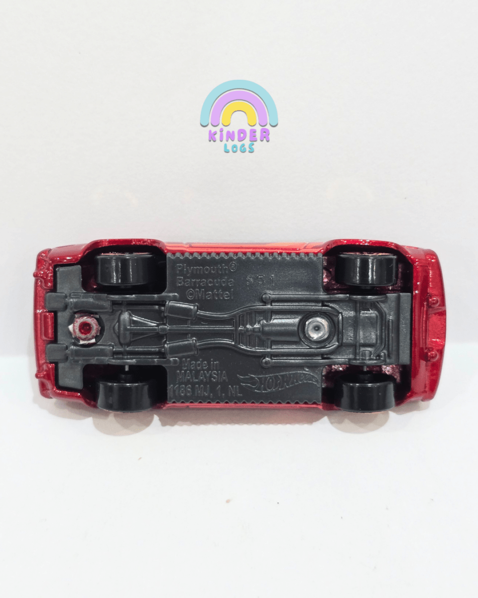 Hot Wheels 1970 Plymouth Barracuda - Red (Uncarded) - Kinder Logs