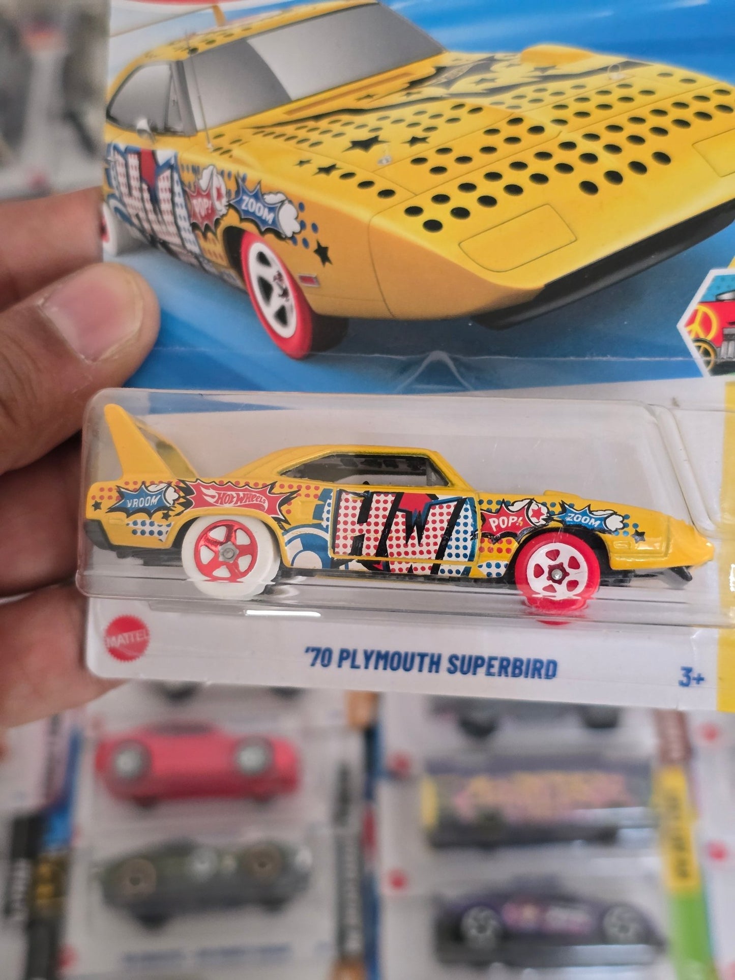 Hot Wheels 1970 Plymouth Superbird (Imported) - Kinder Logs