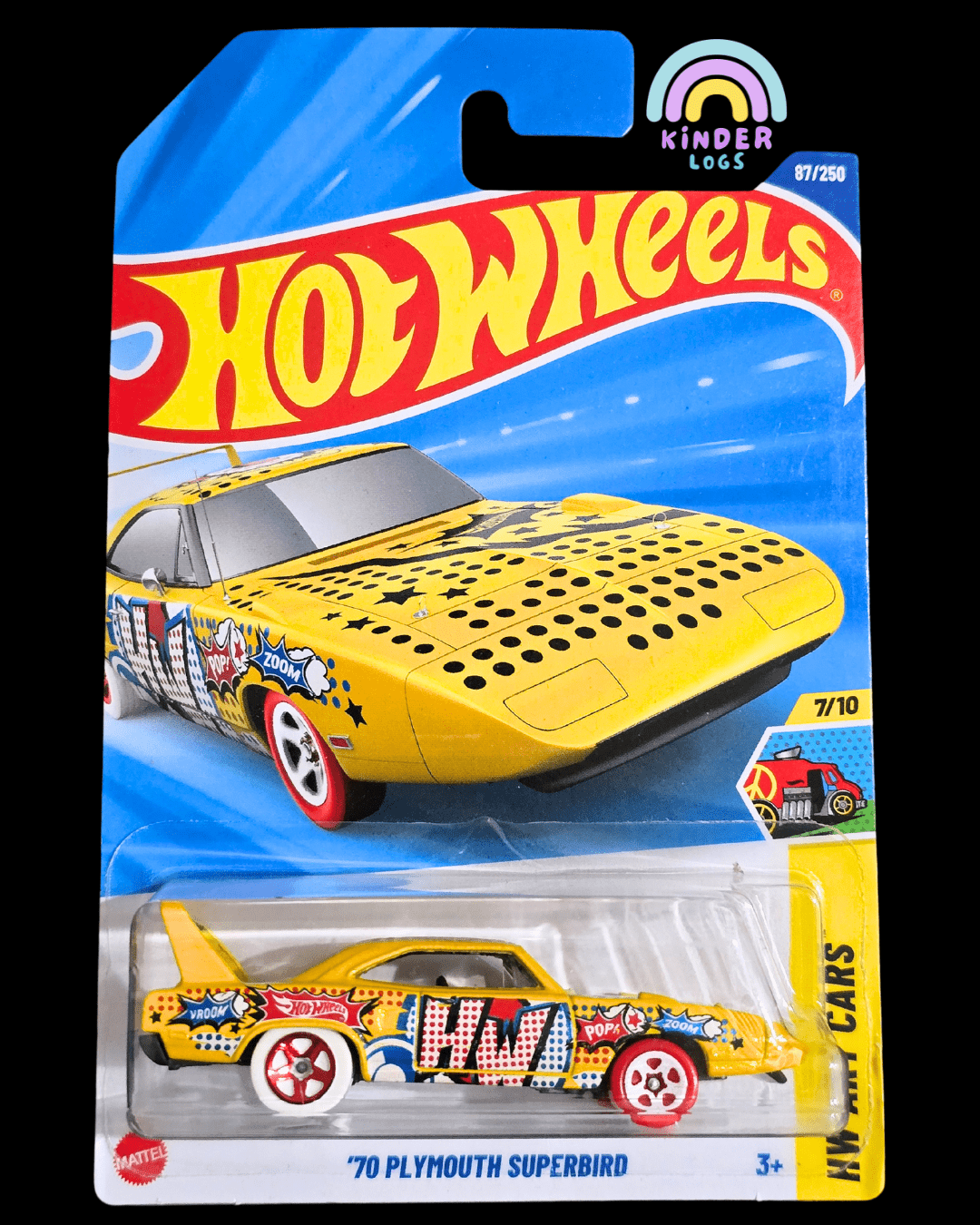 Hot Wheels 1970 Plymouth Superbird (Imported) - Kinder Logs