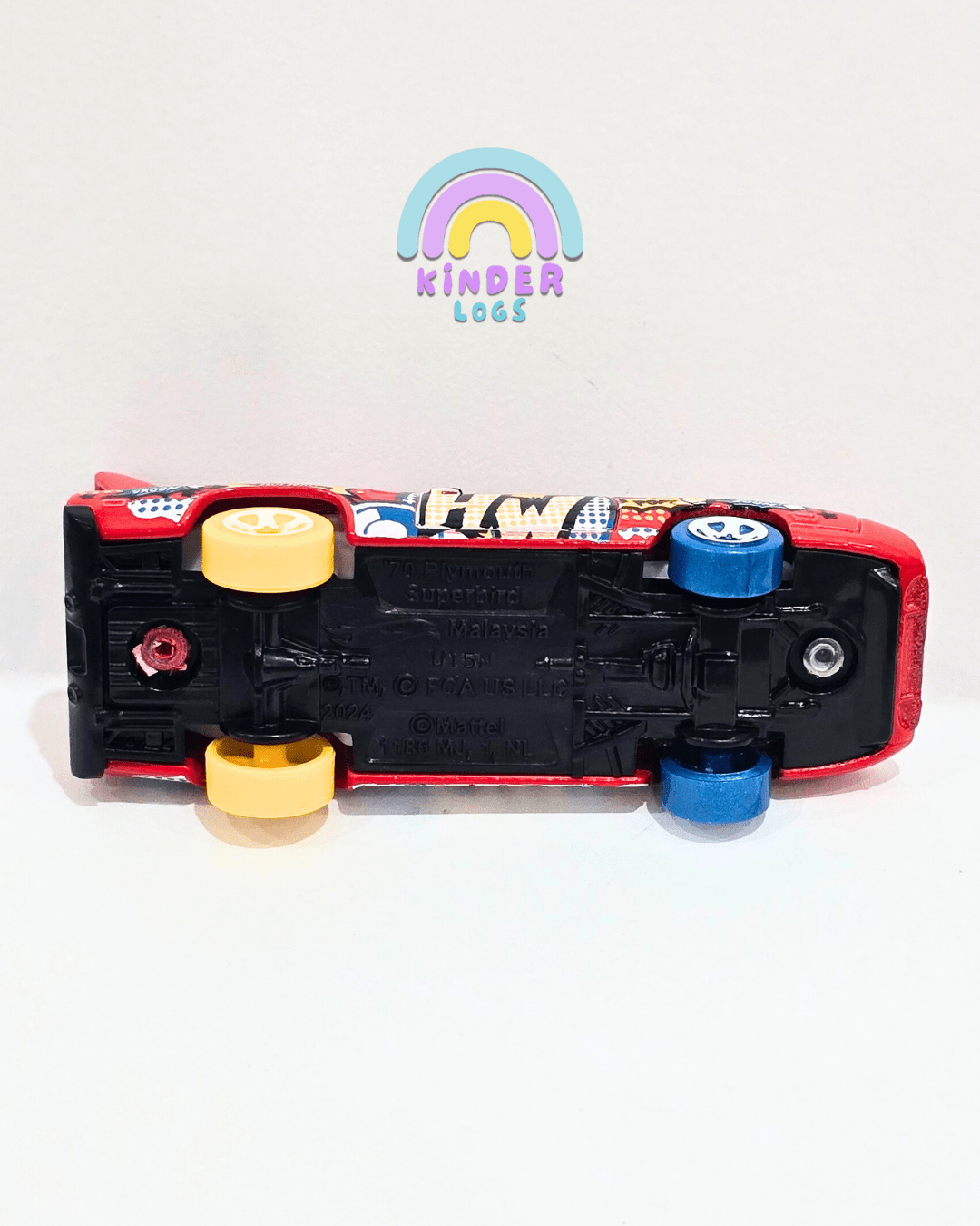 Hot Wheels 1970 Plymouth Superbird - Red (Uncarded) - Kinder Logs
