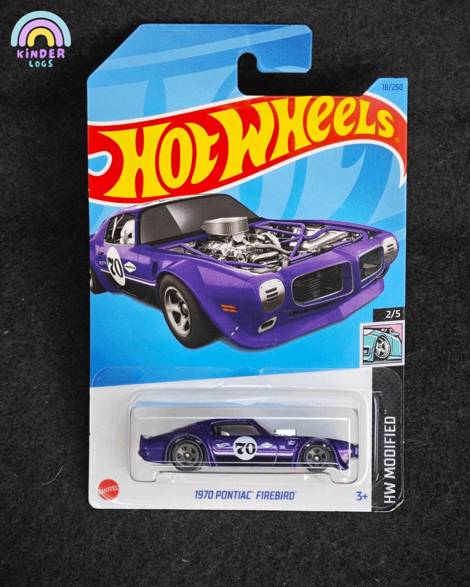 Hot Wheels 1970 Pontiac Firebird Muscle Car - Kinder Logs