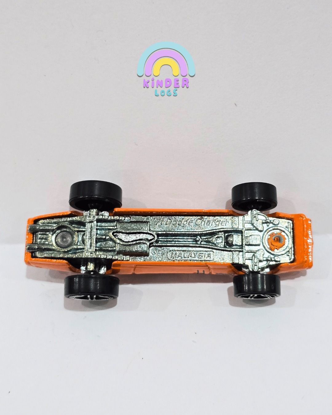 Hot Wheels 1971 Dodge Charger Torpedoes - Orange (Uncarded) - Kinder Logs