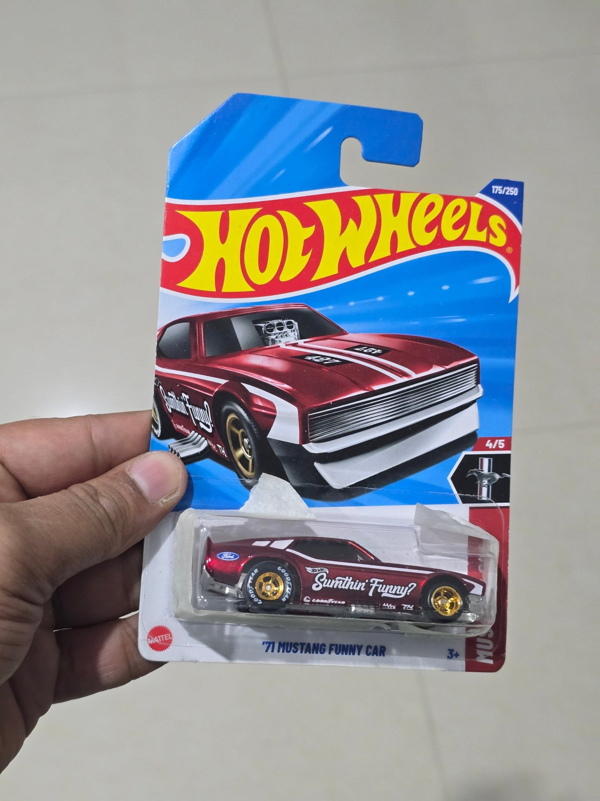 Hot Wheels 1971 Ford Mustang Funny Car Super Treasure Hunt (STH) - Kinder Logs