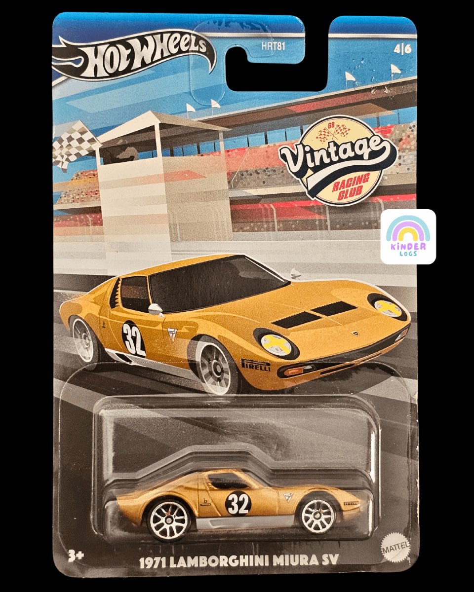 Hot Wheels 1971 Lamborghini Miura SV - Vintage Racing Club - Kinder Logs