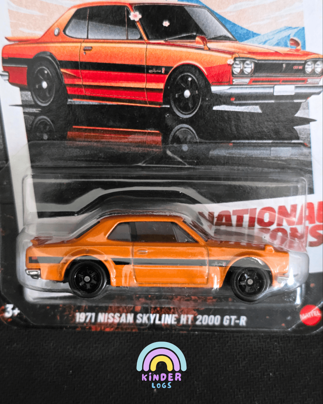Hot Wheels 1971 Nissan Skyline HT 2000 GT - R - National Icons (Imported) - Kinder Logs