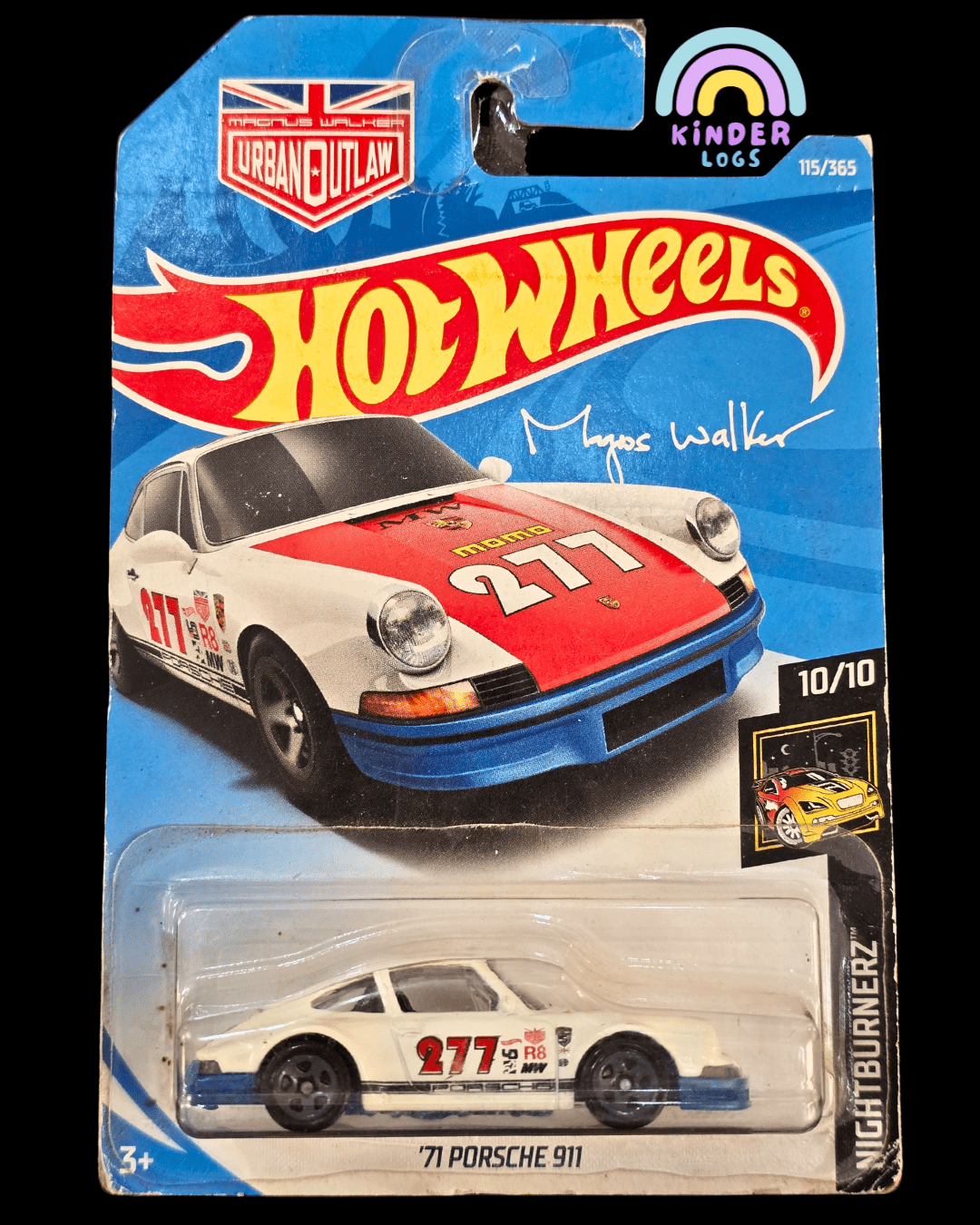 Hot Wheels 1971 Porsche 911 Magnus Walker (Old Card) - Kinder Logs