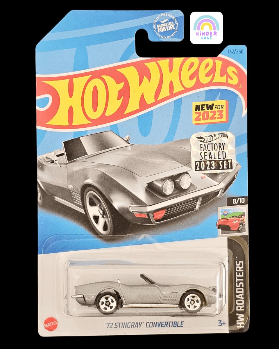 Hot Wheels 1972 Chevrolet Stingray Convertible - Factory Sealed - Kinder Logs