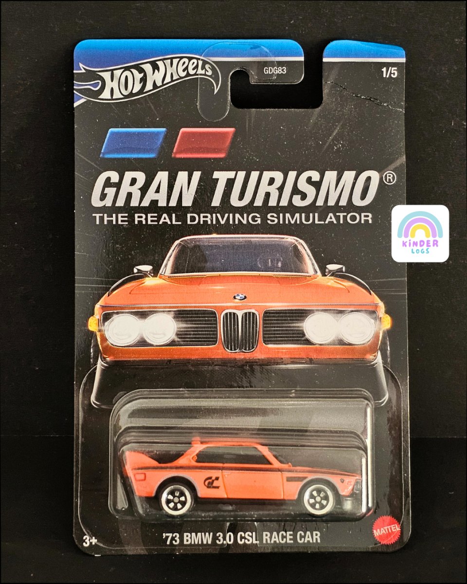 Hot Wheels 1973 BMW 3.0 CSL Race Car - Gran Turismo Series - Kinder Logs