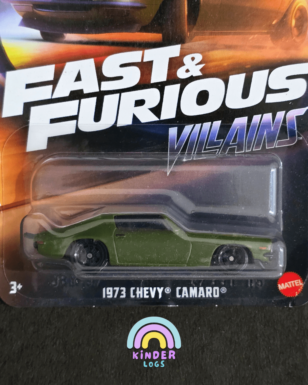 Hot Wheels 1973 Chevy Camaro - Fast & Furious Villains - Kinder Logs
