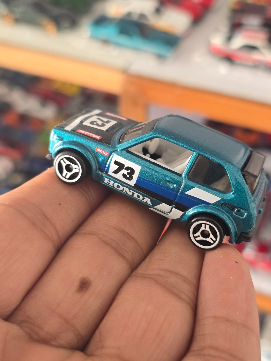 Hot Wheels 1973 Honda Civic Custom - Turquoise (Uncarded) - Kinder Logs